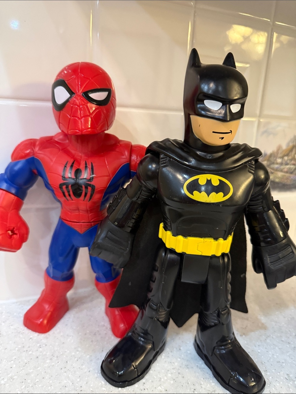 DC Comics Batman and Spider-Man Red Blue Black Yellow Action Figures